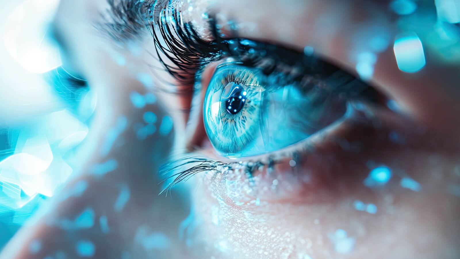 AI generated closeup of human eye